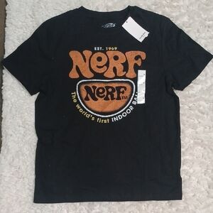 Nerf Black Tee with Bold Orange Logo